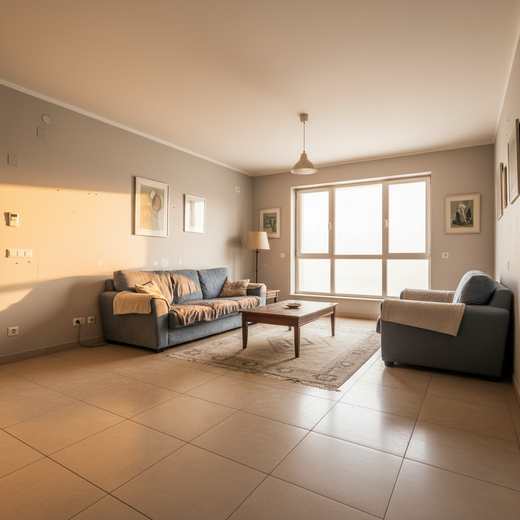 Living room after